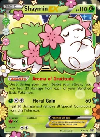 Shaymin EX Pokémon card #XY148