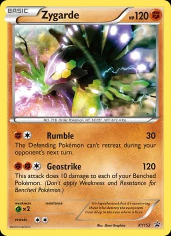 Zygarde Pokémon card #XY152