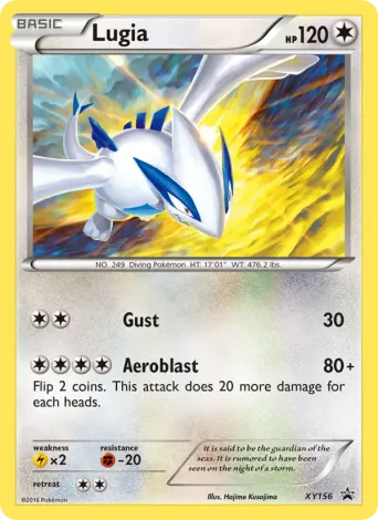 Lugia Pokémon card #XY156
