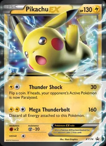 Pikachu-EX Pokémon card #XY174