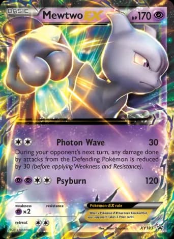 Mewtwo-EX Pokémon card #XY183