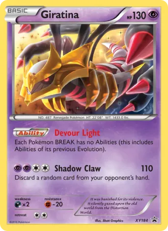 Giratina Pokémon card #XY184