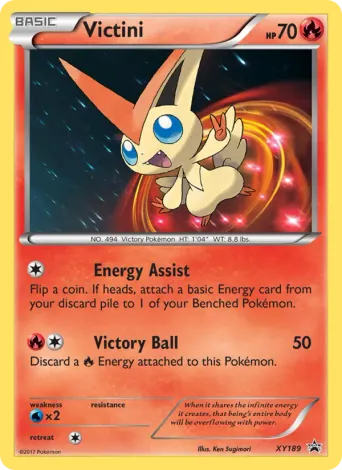 Victini Pokémon card #XY189