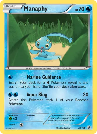 Manaphy Pokémon card #XY190