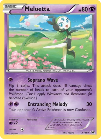 Meloetta Pokémon card #XY193