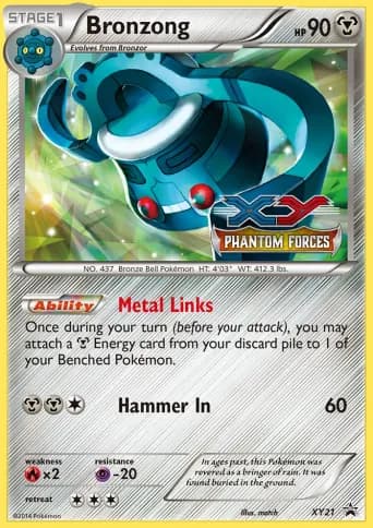 Bronzong Pokémon card #XY21