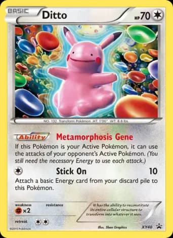 Ditto Pokémon card #XY40
