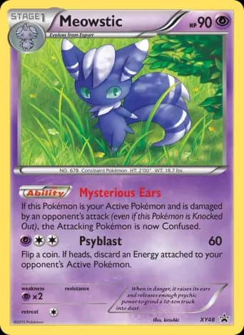 Meowstic Pokémon card #XY48