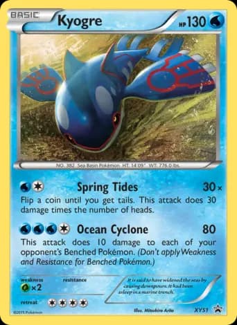 Kyogre Pokémon card #XY51