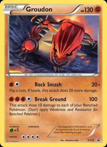 Groudon Pokémon card #XY52