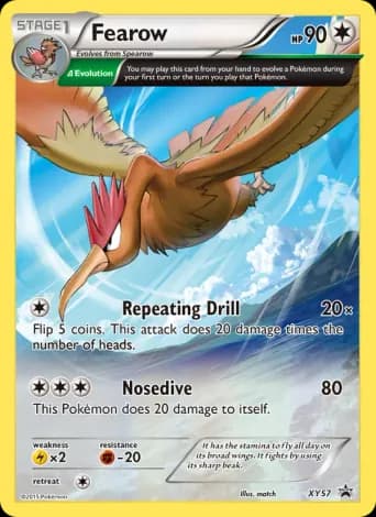 Fearow Pokémon card #XY57