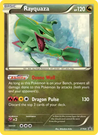 Rayquaza Pokémon card #XY64