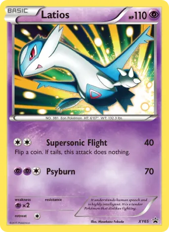 Latios Pokémon card #XY65