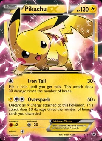 Pikachu EX Pokémon card #XY84