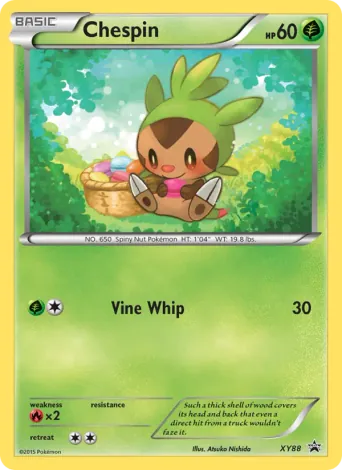 Chespin Pokémon card #XY88