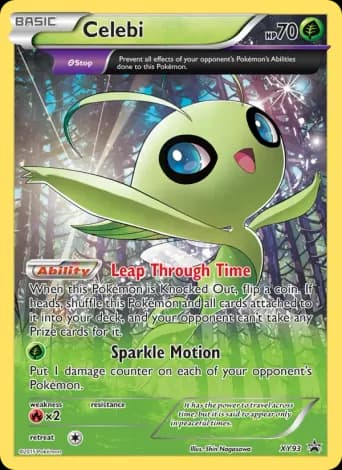 Celebi Pokémon card #XY93