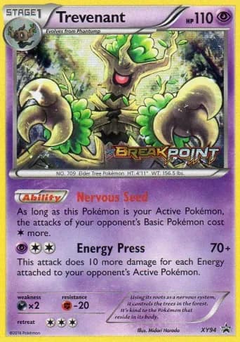 Trevenant Pokémon card #XY94