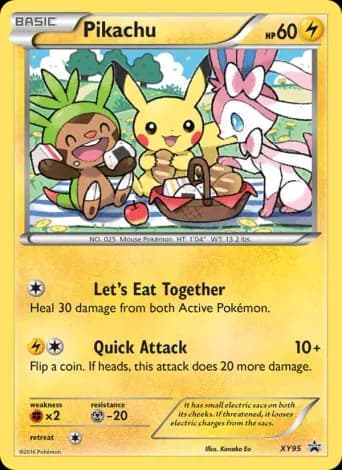 Pikachu Pokémon card #XY95