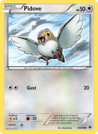 Pidove Pokémon card #80