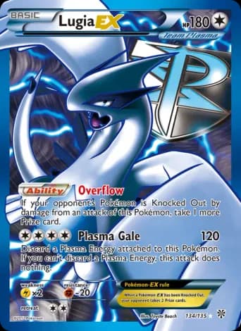 Lugia-EX Pokémon card #134