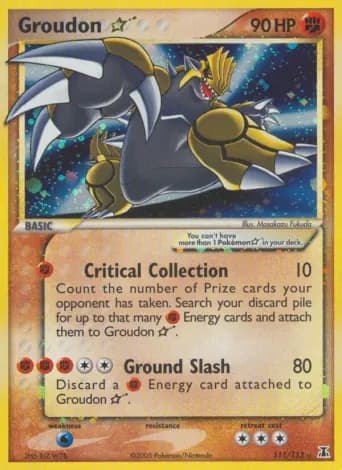 Groudon Star Pokémon card #111
