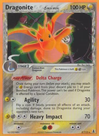 Dragonite δ Pokémon card #3