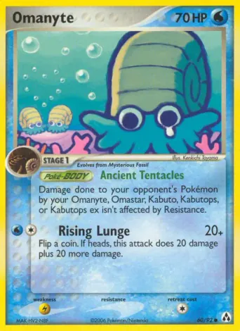 Omanyte Pokémon card #60