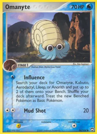 Omanyte Pokémon card #56