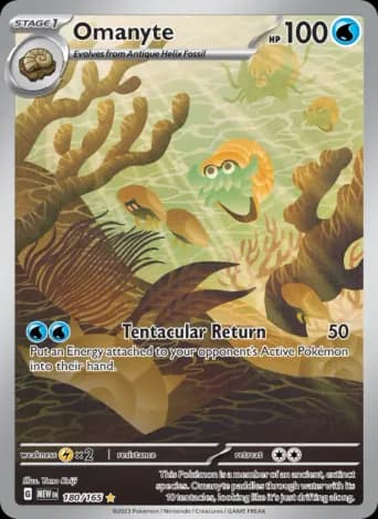 Omanyte Pokémon card #180