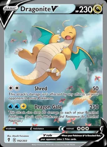 Dragonite V Pokémon card #192