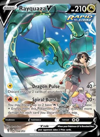 Rayquaza V Pokémon card #194
